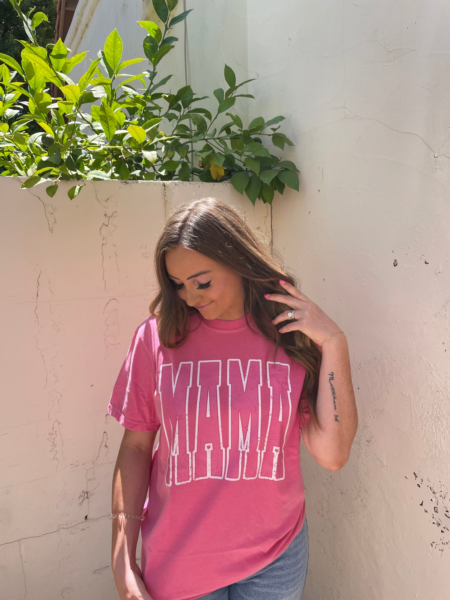 Pink MAMA Graphic Tee