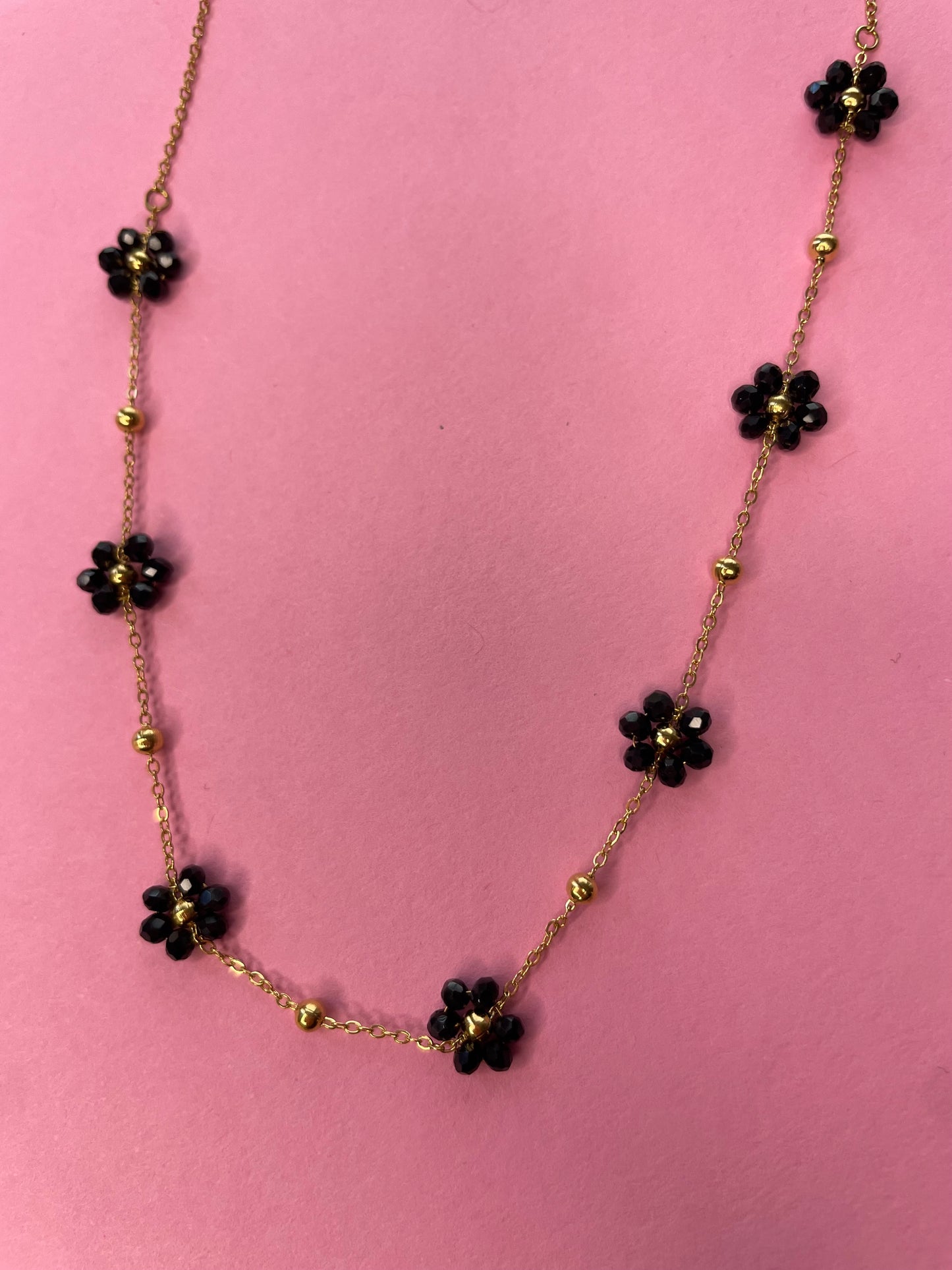 Flower Field Romance Beaded Necklace