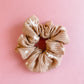 Tan Ribbed Star Knit Scrunchie