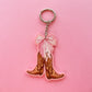 Western Coquette Bow Boots Key Chain