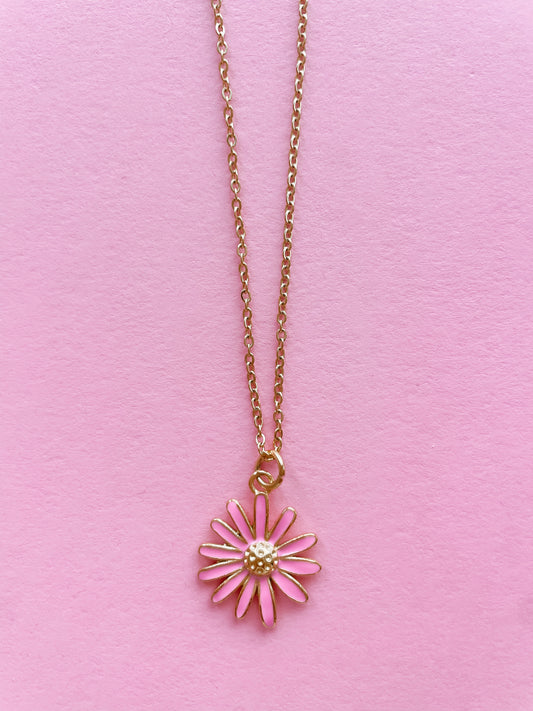 Pink Sweet Daisy Necklace