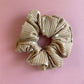 Tan Ribbed Star Knit Scrunchie