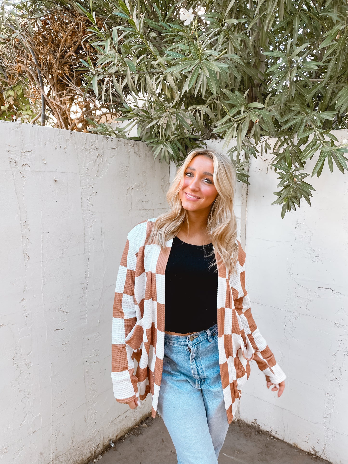 Checker Print Lola Cardigan