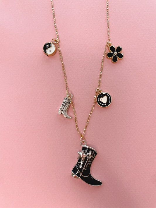 Western Charm Necklaces - Black