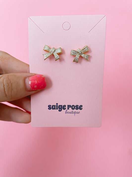 Dainty Bow Earrings