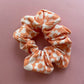 Creamsicle Daisies Ribbed Knit Scrunchie