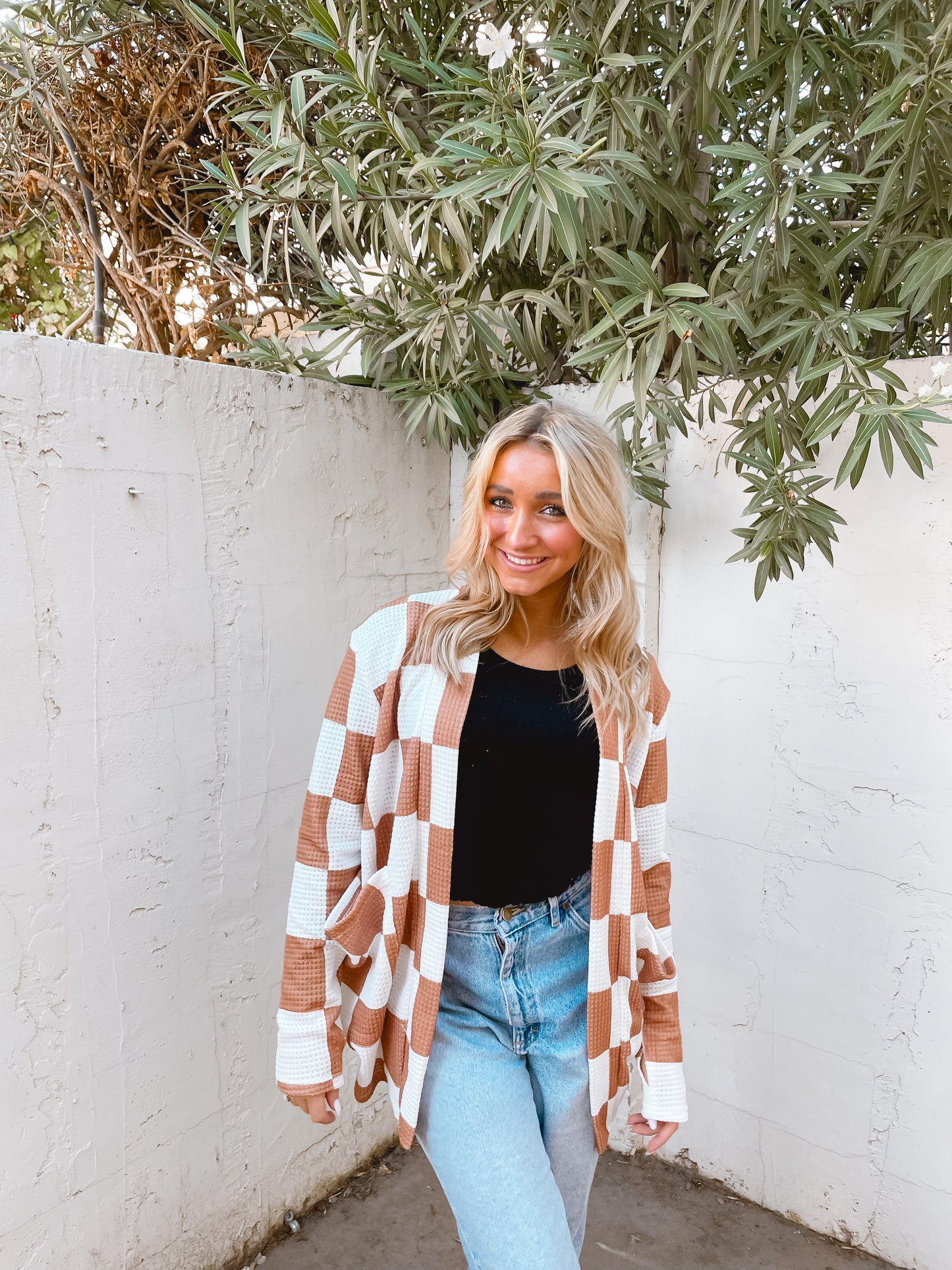 Checker Print Lola Cardigan