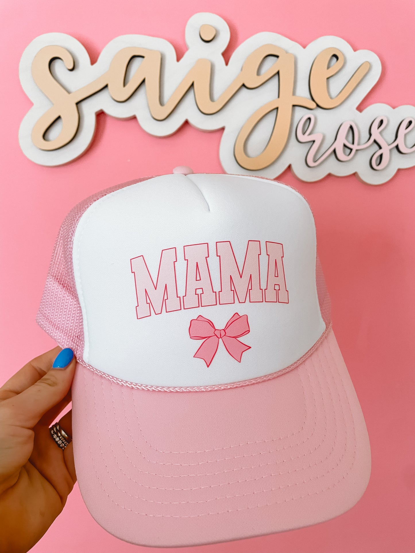 Coquette Bow Mama Trucker Hat