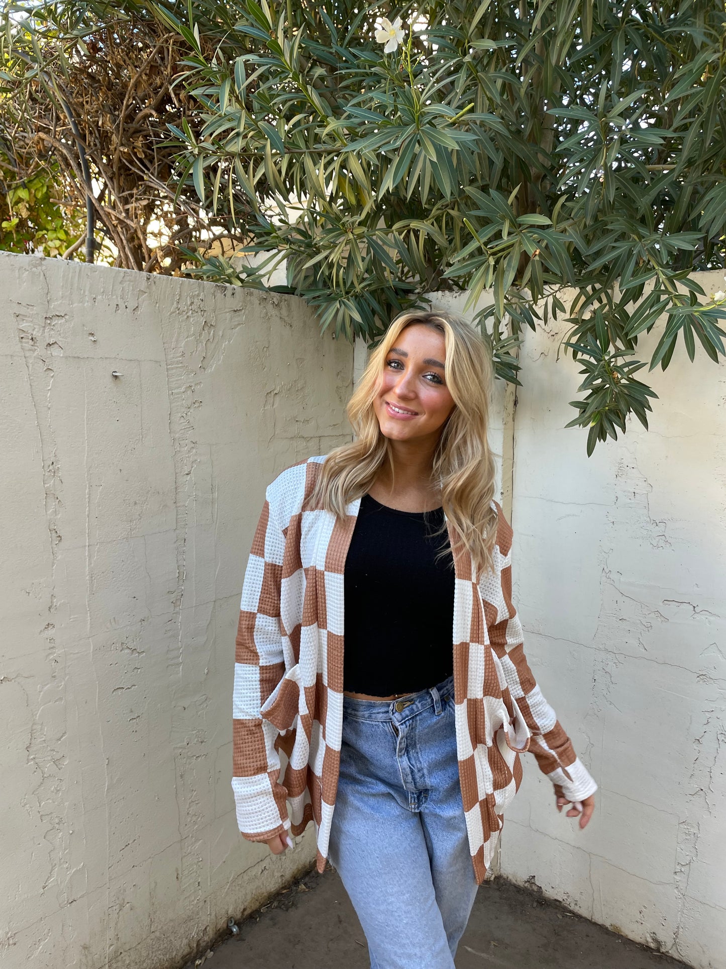 Checker Print Lola Cardigan