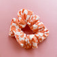 Creamsicle Daisies Ribbed Knit Scrunchie