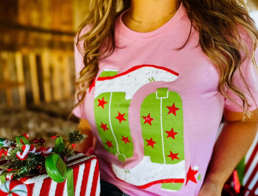 Boot Scootin' Christmas Graphic Tee