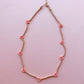 Pink Flower Beaded Necklace