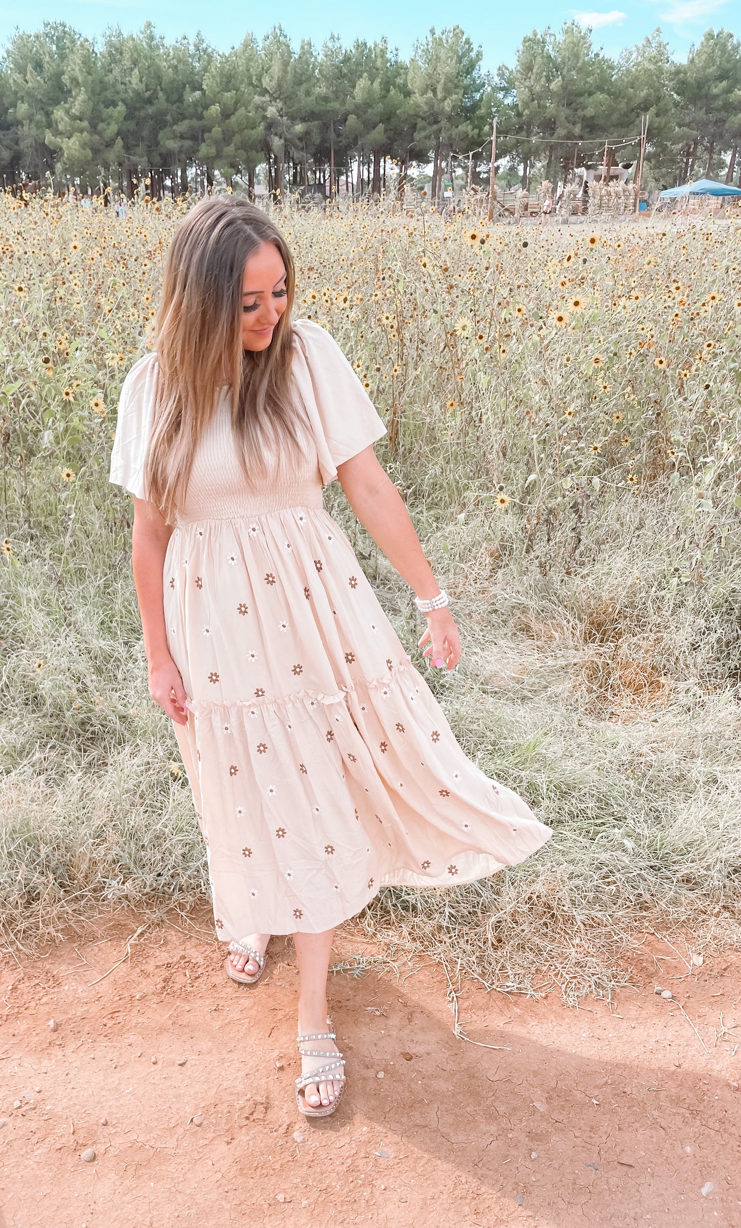 Lacy Embroidered Maxi Dress