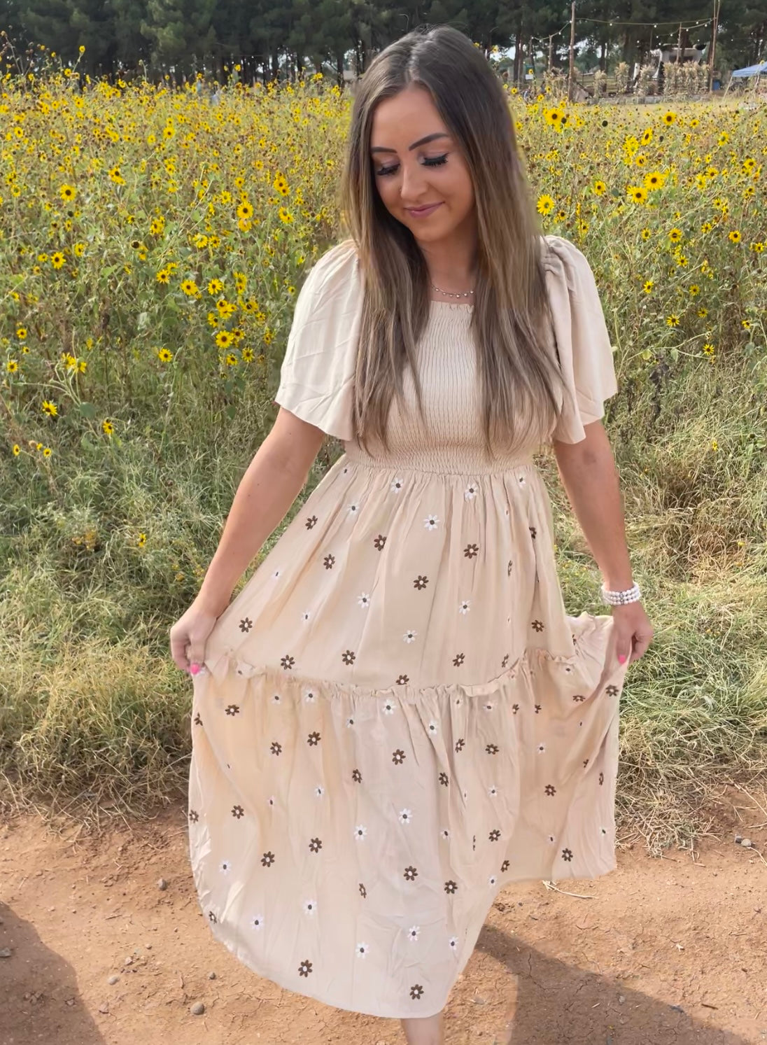Lacy Embroidered Maxi Dress