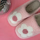 Cozy Pink Flower Slippers