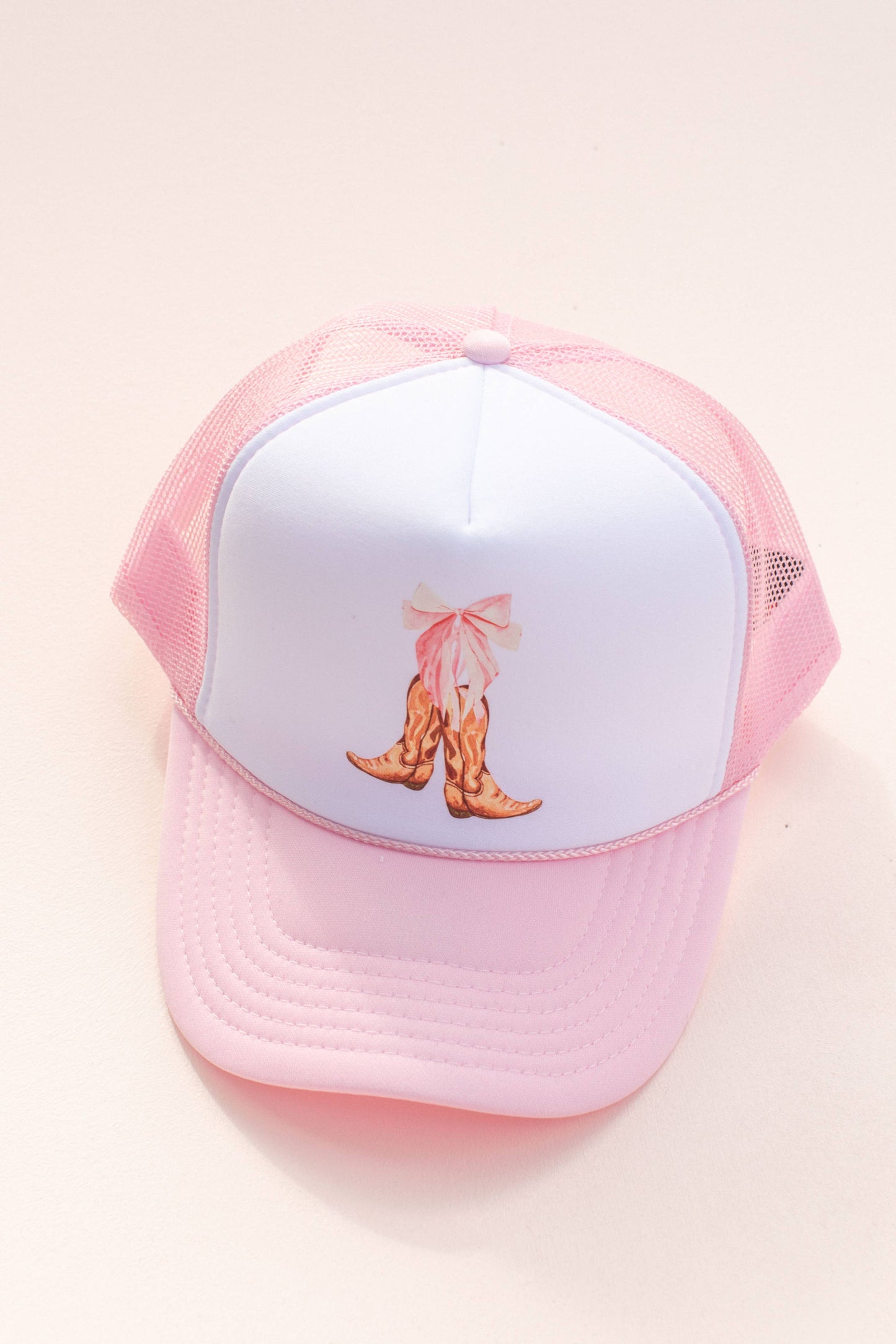 Coquette Bow Boots Trucker Hat