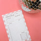 Pink Checkered Notepad Schedule Planner