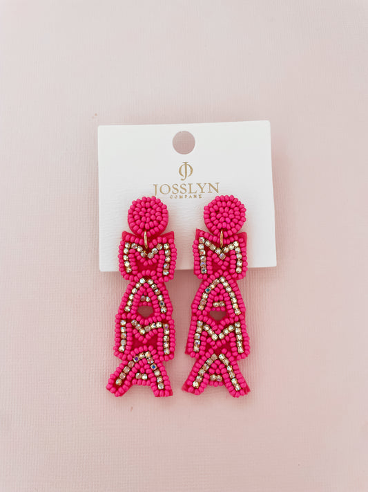 Mama Bead Drop Earrings